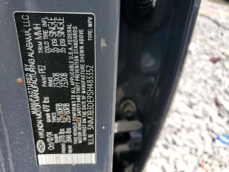 2025 Hyundai Tucson მანქანა იყიდება აუქციონზე, vin: 5NMJB3DE9SH483352, აუქციონის ნომერი: 50959756