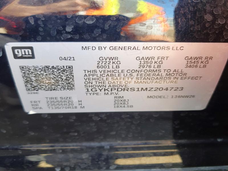 Aukcja sprzedaży 2021 Cadillac Xt6, vin: 1GYKPDRS1MZ204723, numer aukcji: 50150966