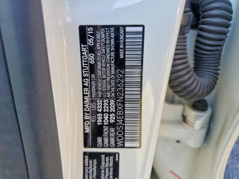 48640066 :رقم المزاد ، WDDSJ4EBXFN236292 vin ، 2015 Mercedes-benz Cla مزاد بيع