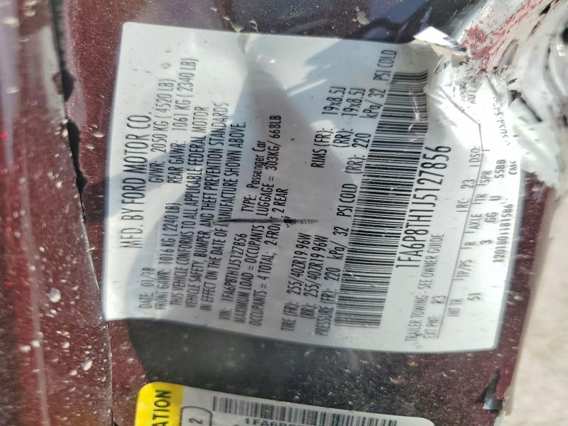 51168566 :رقم المزاد ، 1FA6P8TH1J5127856 vin ، 2018 Ford Mustang مزاد بيع
