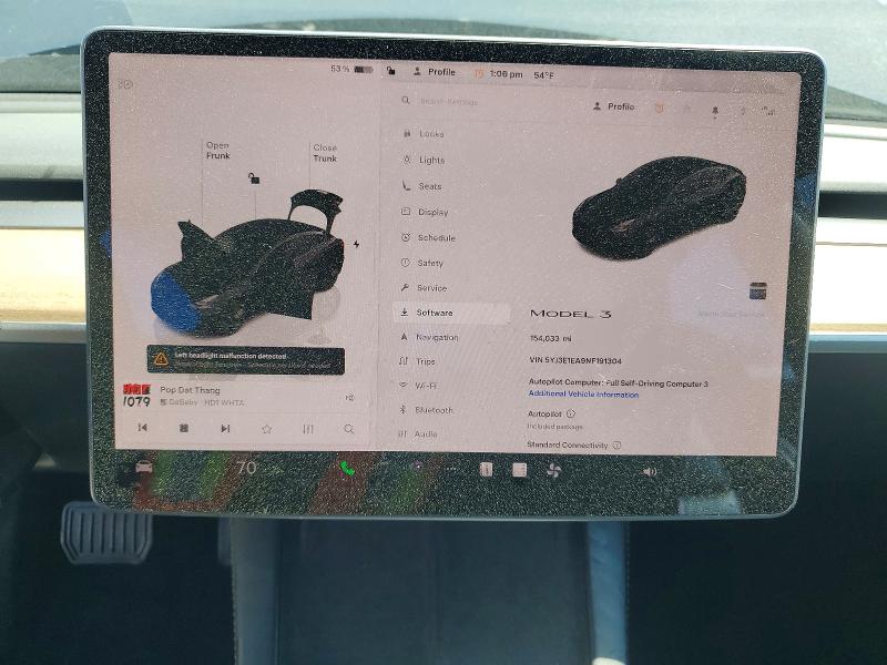49175466 :رقم المزاد ، 5YJ3E1EA9NF191304 vin ، 2022 Tesla Model 3 مزاد بيع