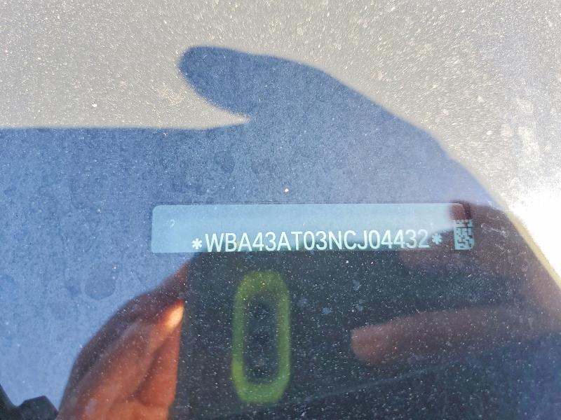 Продаж на аукціоні авто 2022 Bmw 430xi, vin: WBA43AT03NCJ04432, номер лоту: 51779846