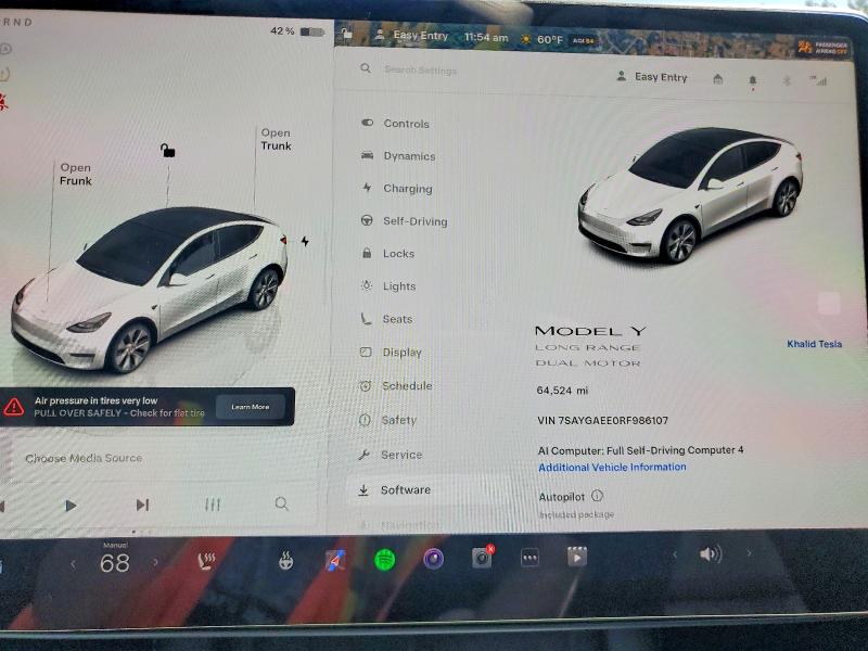Продажа на аукционе авто 2024 Tesla Model Y, vin: 7SAYGAEE0RF986107, номер лота: 51088096