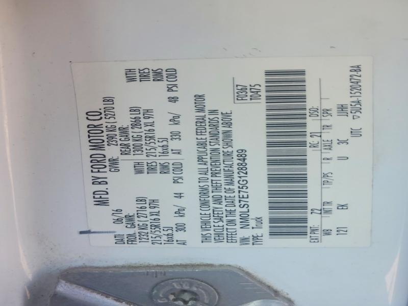 47445666 :رقم المزاد ، NM0LS7E75G1288489 vin ، 2016 Ford Transit Connect مزاد بيع