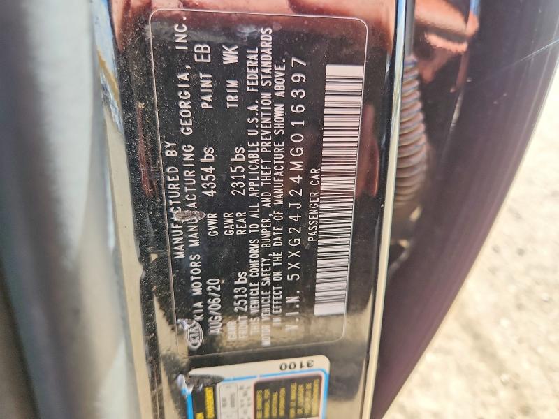 49017466 :رقم المزاد ، 5XXG24J24MG016397 vin ، 2021 Kia K5 مزاد بيع