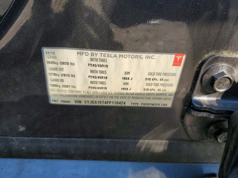 Aukcja sprzedaży 2015 Tesla Model S, vin: 5YJSA1E24FF118424, numer aukcji: 50560766