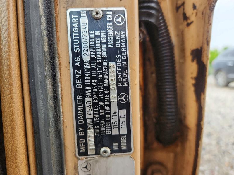 Продаж на аукціоні авто 1976 Mercedes Benz 240, vin: 11511412034327, номер лоту: 51170136