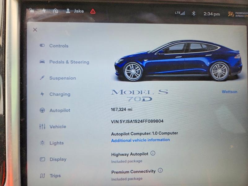 Aukcja sprzedaży 2015 Tesla Model S, vin: 5YJSA1S24FF089804, numer aukcji: 50216486