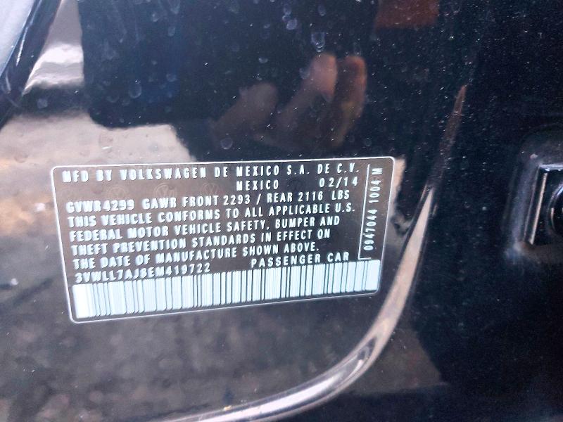 51239446 :رقم المزاد ، 3VWLL7AJ8EM419722 vin ، 2014 Volkswagen Jetta مزاد بيع