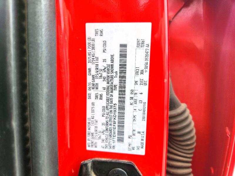 Продаж на аукціоні авто 2015 Ford F150, vin: 1FTEW1EF8FKD19375, номер лоту: 49510306