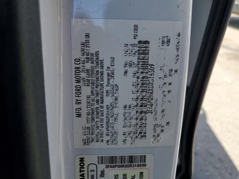 Aukcja sprzedaży 2013 Ford Fusion, vin: 3FA6P0HRXDR316509, numer aukcji: 51160756