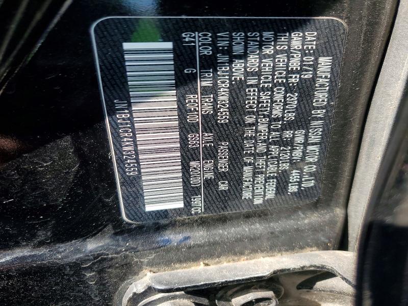 2019 Nissan Rogue Sport მანქანა იყიდება აუქციონზე, vin: JN1BJ1CR4KW324559, აუქციონის ნომერი: 49166326
