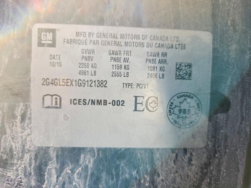 Продажа на аукционе авто 2016 Buick Regal, vin: 2G4GL5EX1G9121382, номер лота: 51099296