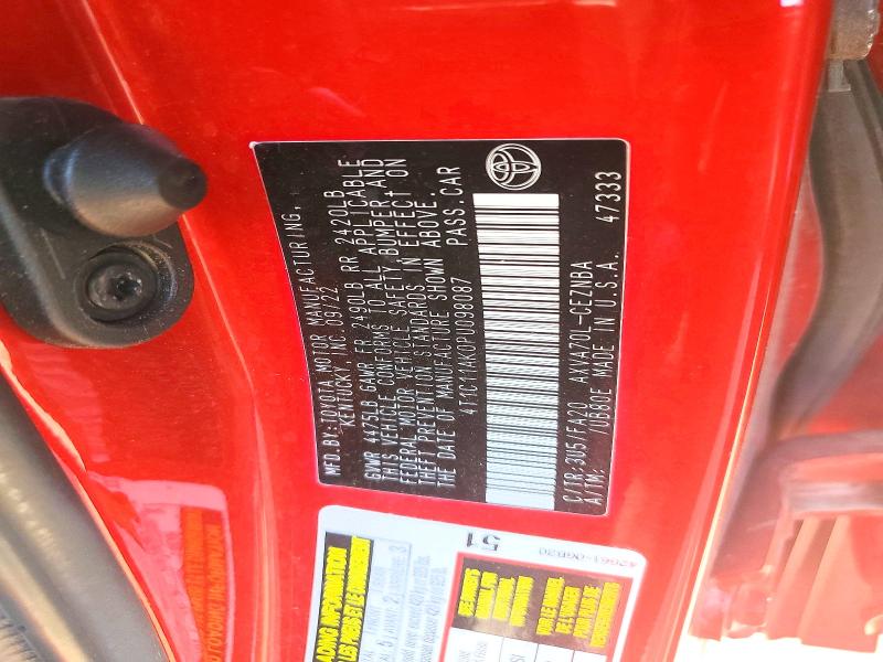 Aukcja sprzedaży 2023 Toyota Camry, vin: 4T1C11AK0PU098087, numer aukcji: 50765516