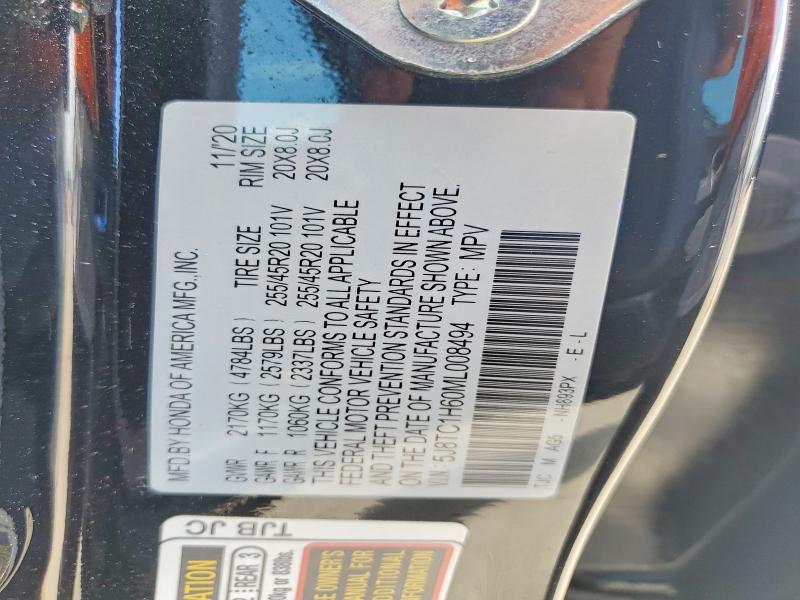 2021 Acura Rdx მანქანა იყიდება აუქციონზე, vin: 5J8TC1H60ML008494, აუქციონის ნომერი: 50003606