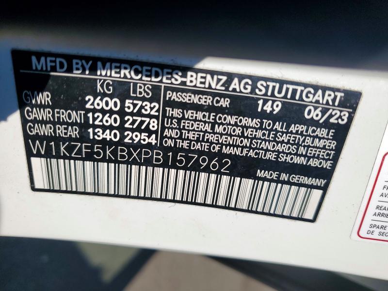 2023 Mercedes-benz E მანქანა იყიდება აუქციონზე, vin: W1KZF5KBXPB157962, აუქციონის ნომერი: 51077826