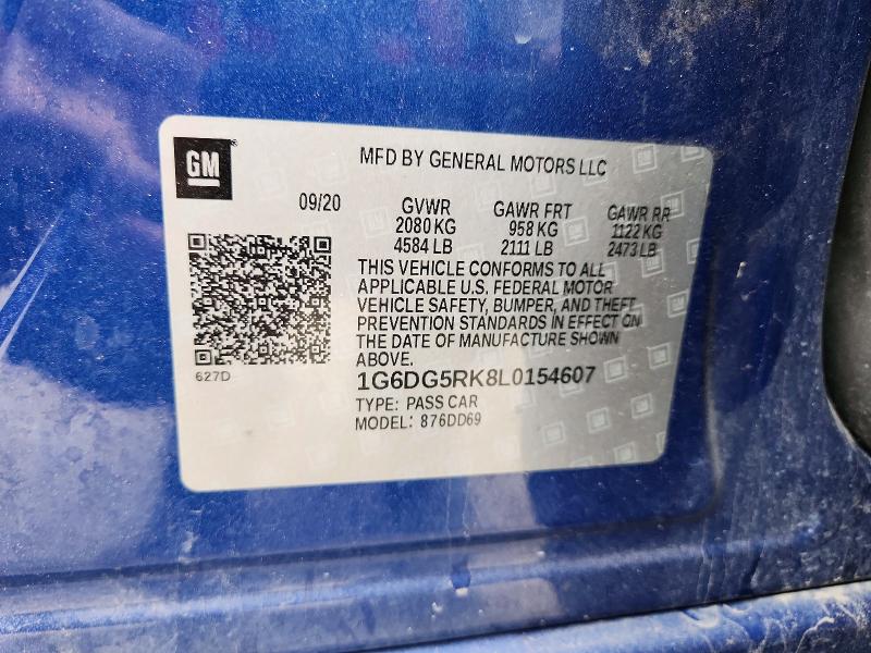 Aukcja sprzedaży 2020 Cadillac Ct4, vin: 1G6DG5RK8L0154607, numer aukcji: 48632146