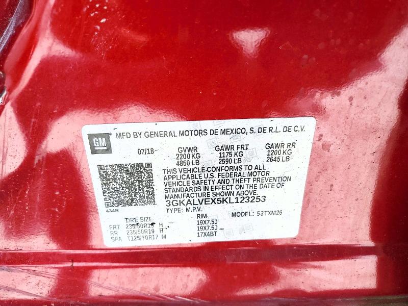 Продаж на аукціоні авто 2019 Gmc Terrain, vin: 3GKALVEX5KL123253, номер лоту: 49339926