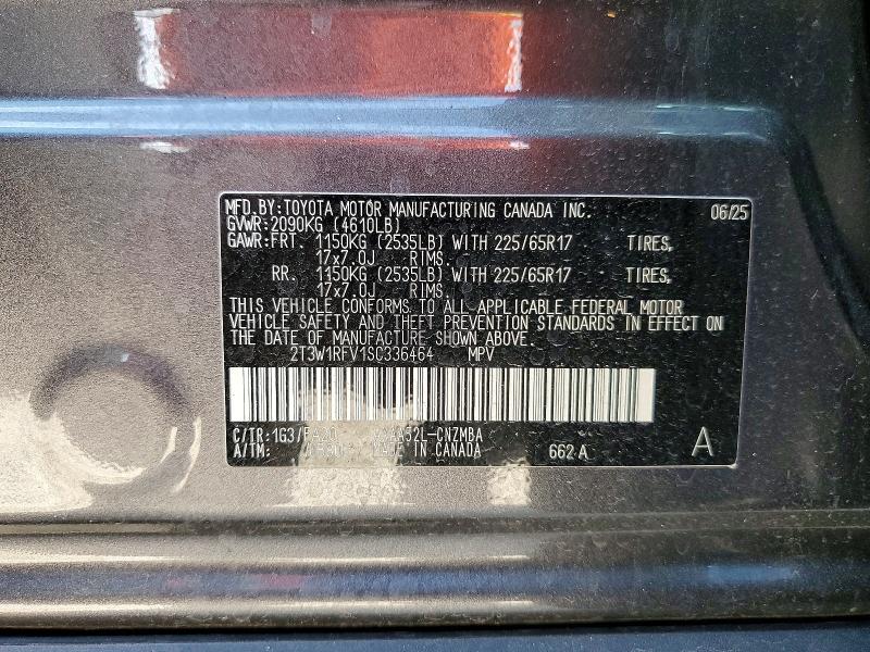 Продаж на аукціоні авто 2025 Toyota Rav4, vin: 2T3W1RFV1SC336464, номер лоту: 48839286