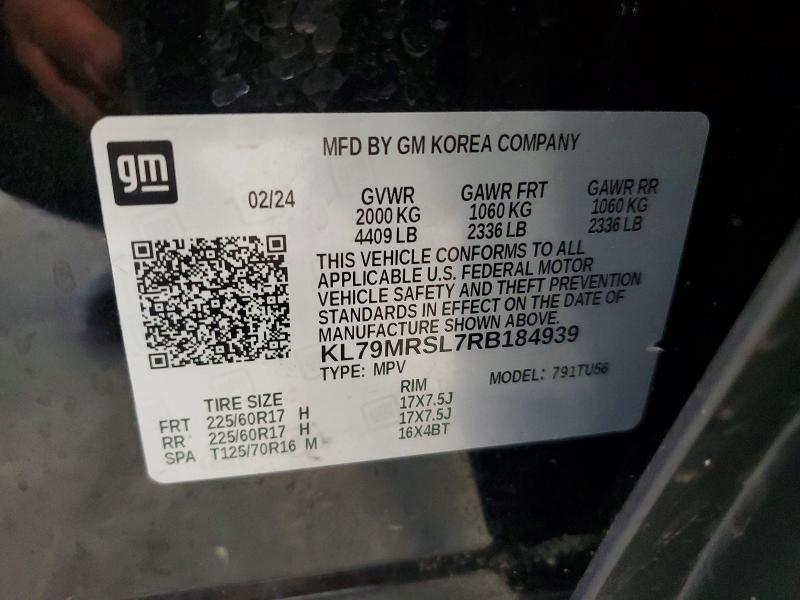 Aukcja sprzedaży 2024 Chevrolet Trailblazer, vin: KL79MRSL7RB184939, numer aukcji: 47776626