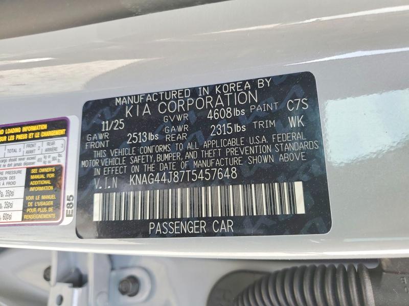 Продаж на аукціоні авто 2026 Kia K5, vin: KNAG44J87T5457648, номер лоту: 51988756