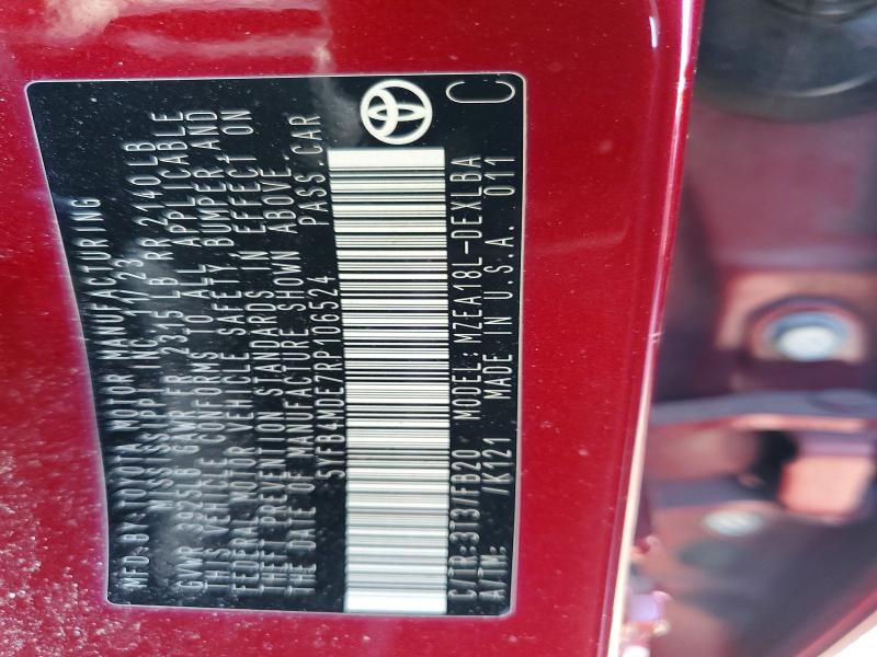 49491966 :رقم المزاد ، 5YFB4MDE7RP106524 vin ، 2024 Toyota Corolla مزاد بيع