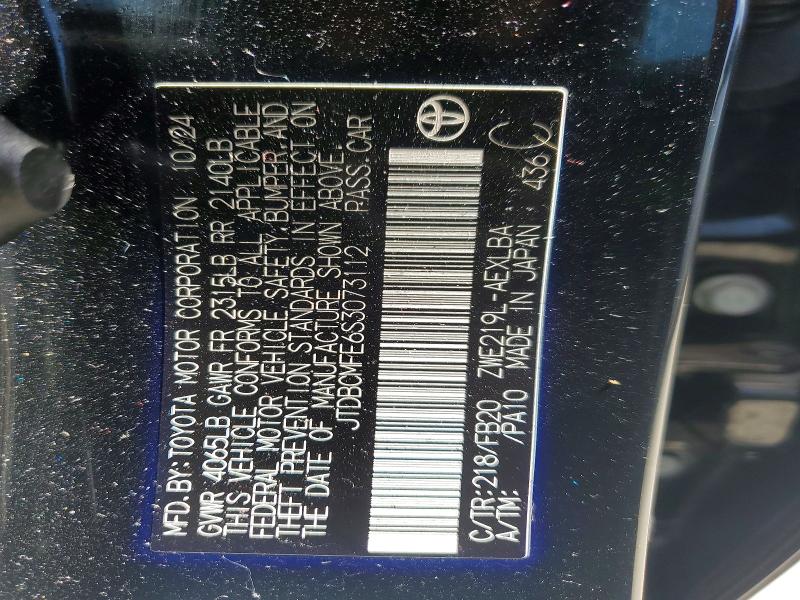 Продажа на аукционе авто 2025 Toyota Corolla Hybrid, vin: JTDBCMFE6S3073112, номер лота: 48665636