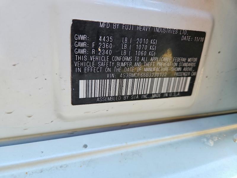 Aukcja sprzedaży 2011 Subaru Legacy, vin: 4S3BMCF66B3230122, numer aukcji: 50251686