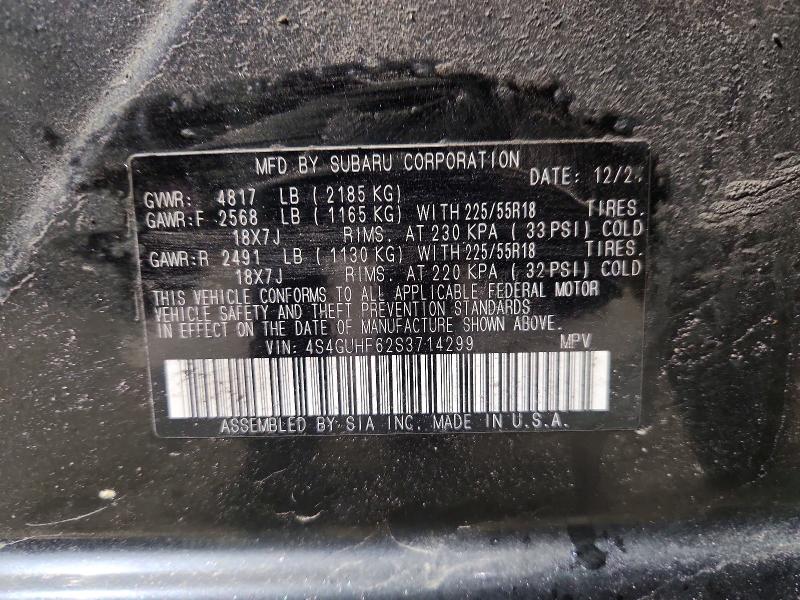 Aukcja sprzedaży 2025 Subaru Crosstrek, vin: 4S4GUHF62S3714299, numer aukcji: 49577466