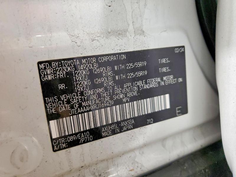51787976 :رقم المزاد ، JTEAAAAHXRJ169439 vin ، 2024 Toyota Venza مزاد بيع