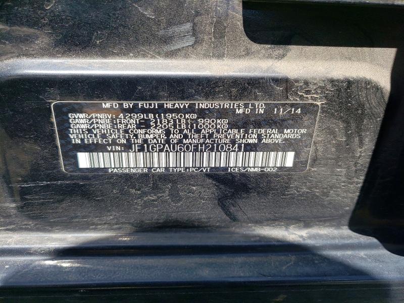 Aukcja sprzedaży 2015 Subaru Impreza, vin: JF1GPAU60FH210841, numer aukcji: 51454866