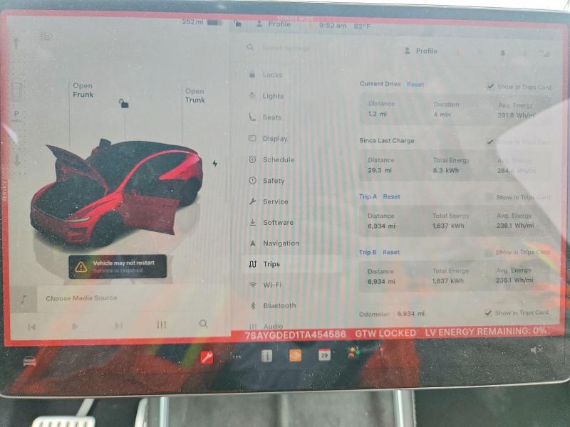 Продаж на аукціоні авто 2026 Tesla Model Y, vin: 7SAYGDED1TA454586, номер лоту: 51420186