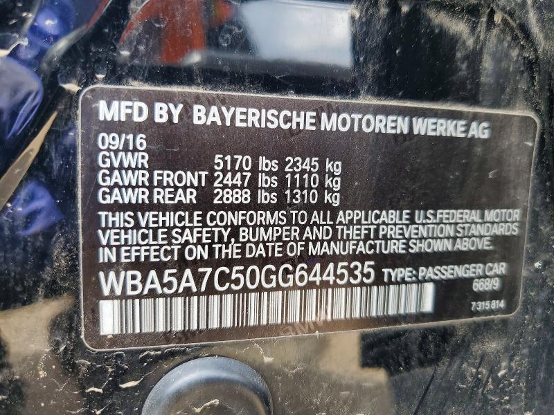 Продажа на аукционе авто 2016 Bmw 528, vin: WBA5A7C50GG644535, номер лота: 51145786
