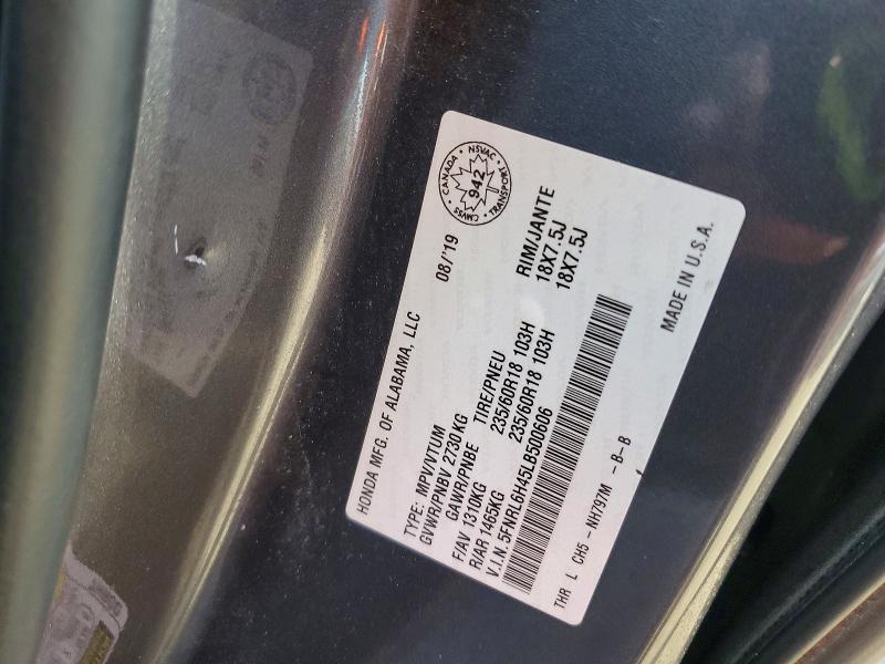 Продажа на аукционе авто 2020 Honda Odyssey, vin: 5FNRL6H45LB500606, номер лота: 49440926