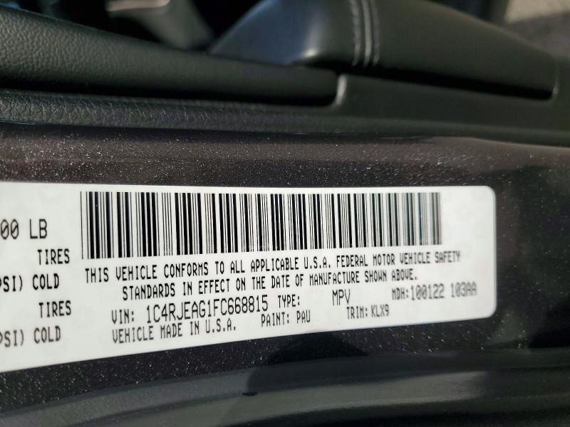 2015 Jeep Grand Cherokee მანქანა იყიდება აუქციონზე, vin: 1C4RJEAG1FC668815, აუქციონის ნომერი: 49183386