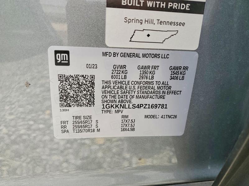 Aukcja sprzedaży 2023 Gmc Acadia, vin: 1GKKNLLS4PZ169781, numer aukcji: 48958626