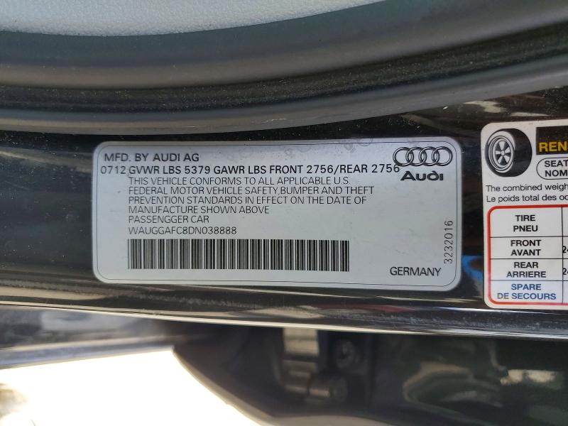 Продажа на аукционе авто 2013 Audi A6, vin: WAUGGAFC8DN038888, номер лота: 51767866