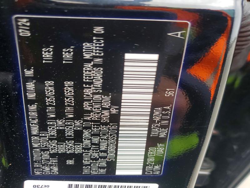 Aukcja sprzedaży 2024 Toyota Highlander, vin: 5TDKDRBH2RS570161, numer aukcji: 49082896