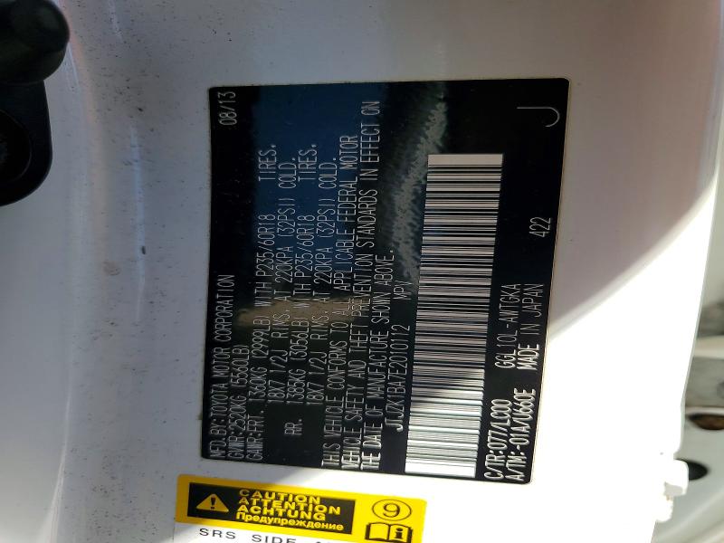Aukcja sprzedaży 2014 Lexus Rx, vin: JTJZK1BA7E2010112, numer aukcji: 51200676