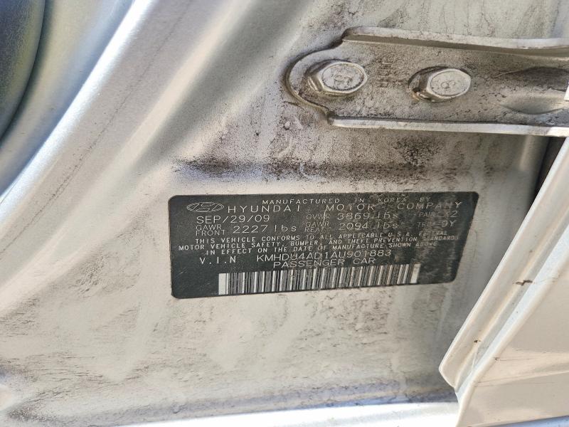 Продажа на аукционе авто 2010 Hyundai Elantra, vin: KMHDU4AD1AU901883, номер лота: 51464316