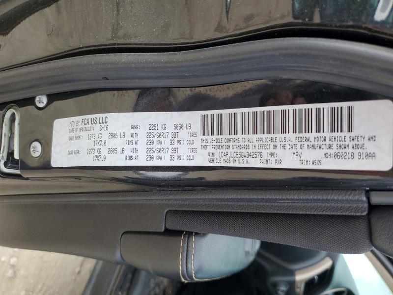 48734906 :رقم المزاد ، 1C4PJLCB5GW342576 vin ، 2016 Jeep Cherokee مزاد بيع