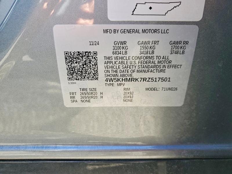 2024 Acura Zdx მანქანა იყიდება აუქციონზე, vin: 4W5KHMRK7RZ517501, აუქციონის ნომერი: 49764026