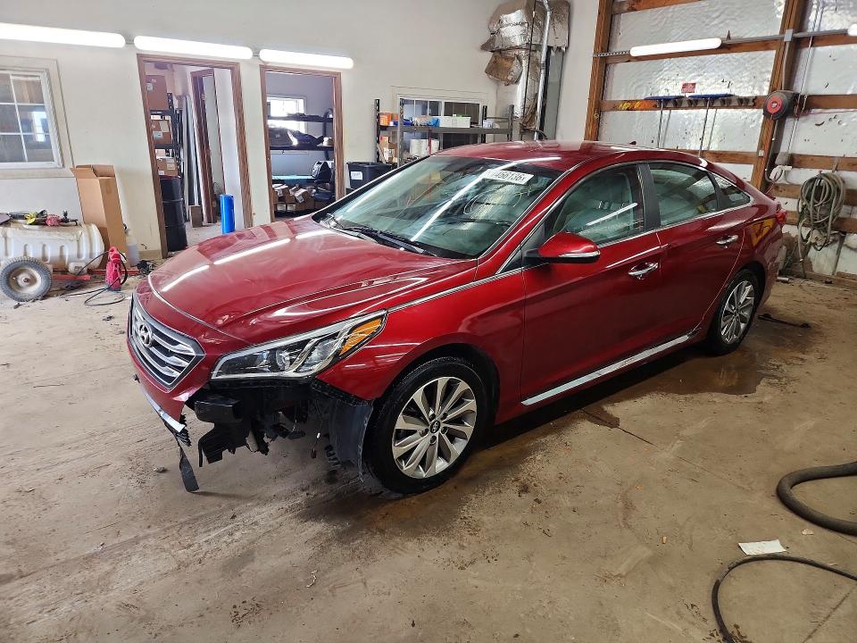2015 Hyundai Sonata მანქანა იყიდება აუქციონზე, vin: 5NPE34AF1FH245599, აუქციონის ნომერი: 51466136