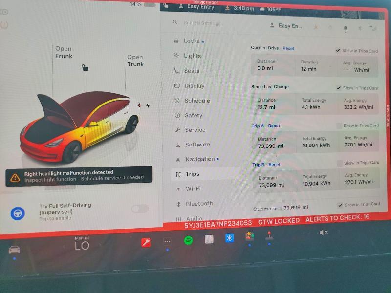 51014736 :رقم المزاد ، 5YJ3E1EA7NF234053 vin ، 2022 Tesla Model 3 مزاد بيع