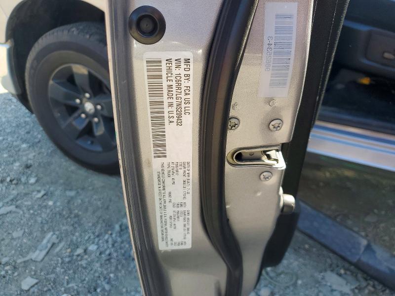 2022 Ram 1500 Classic მანქანა იყიდება აუქციონზე, vin: 1C6RR7LG7NS209432, აუქციონის ნომერი: 50327626