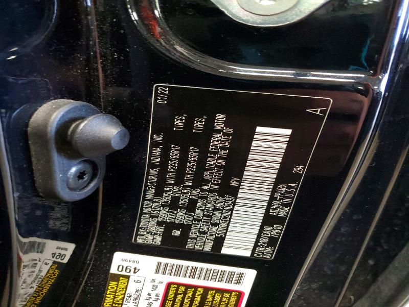 51158796 :رقم المزاد ، 5TDYRKEC2NS100497 vin ، 2022 Toyota Sienna مزاد بيع
