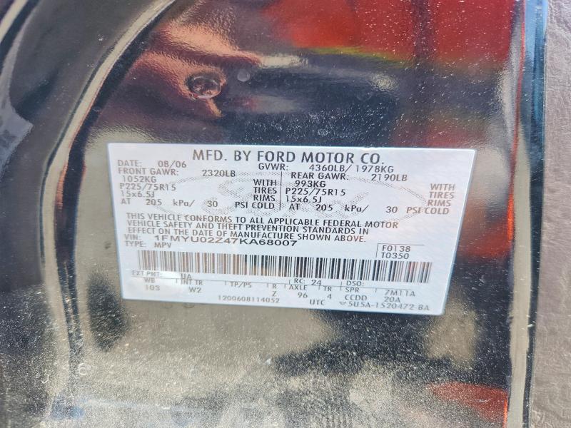 Продаж на аукціоні авто 2007 Ford Escape, vin: 1FMYU02Z47KA68007, номер лоту: 51633896
