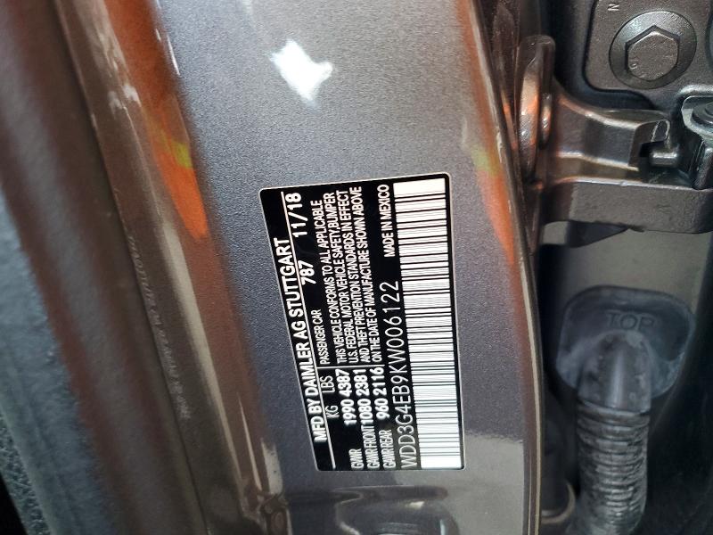 Aukcja sprzedaży 2019 Mercedes-benz A, vin: WDD3G4EB9KW006122, numer aukcji: 50849426