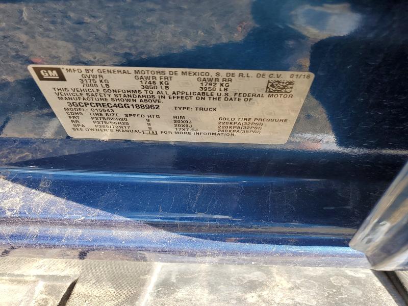 Aukcja sprzedaży 2016 Chevrolet Silverado, vin: 3GCPCREC4GG188962, numer aukcji: 49314246