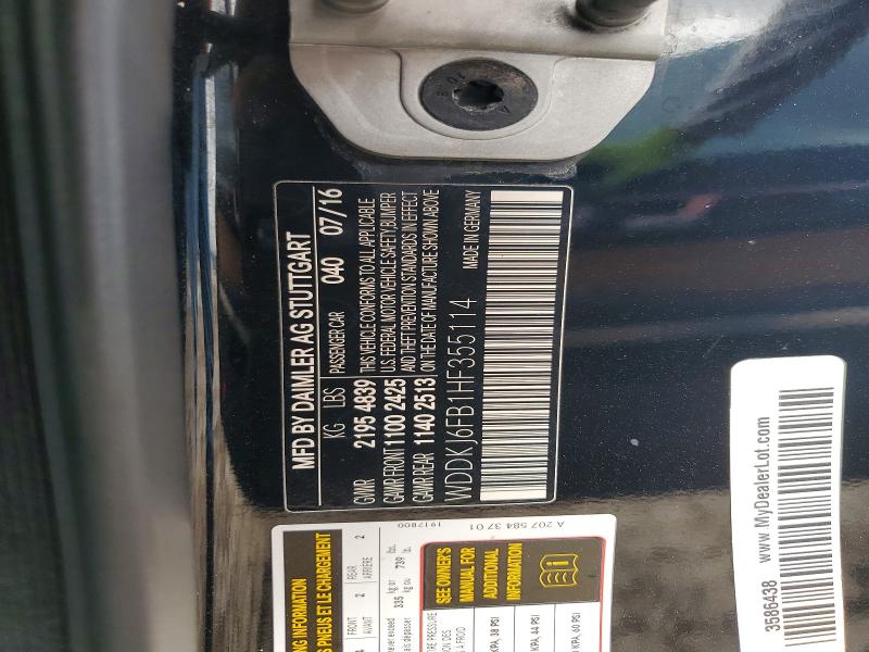 Aukcja sprzedaży 2017 Mercedes-benz E, vin: WDDKJ6FB1HF355114, numer aukcji: 50725756
